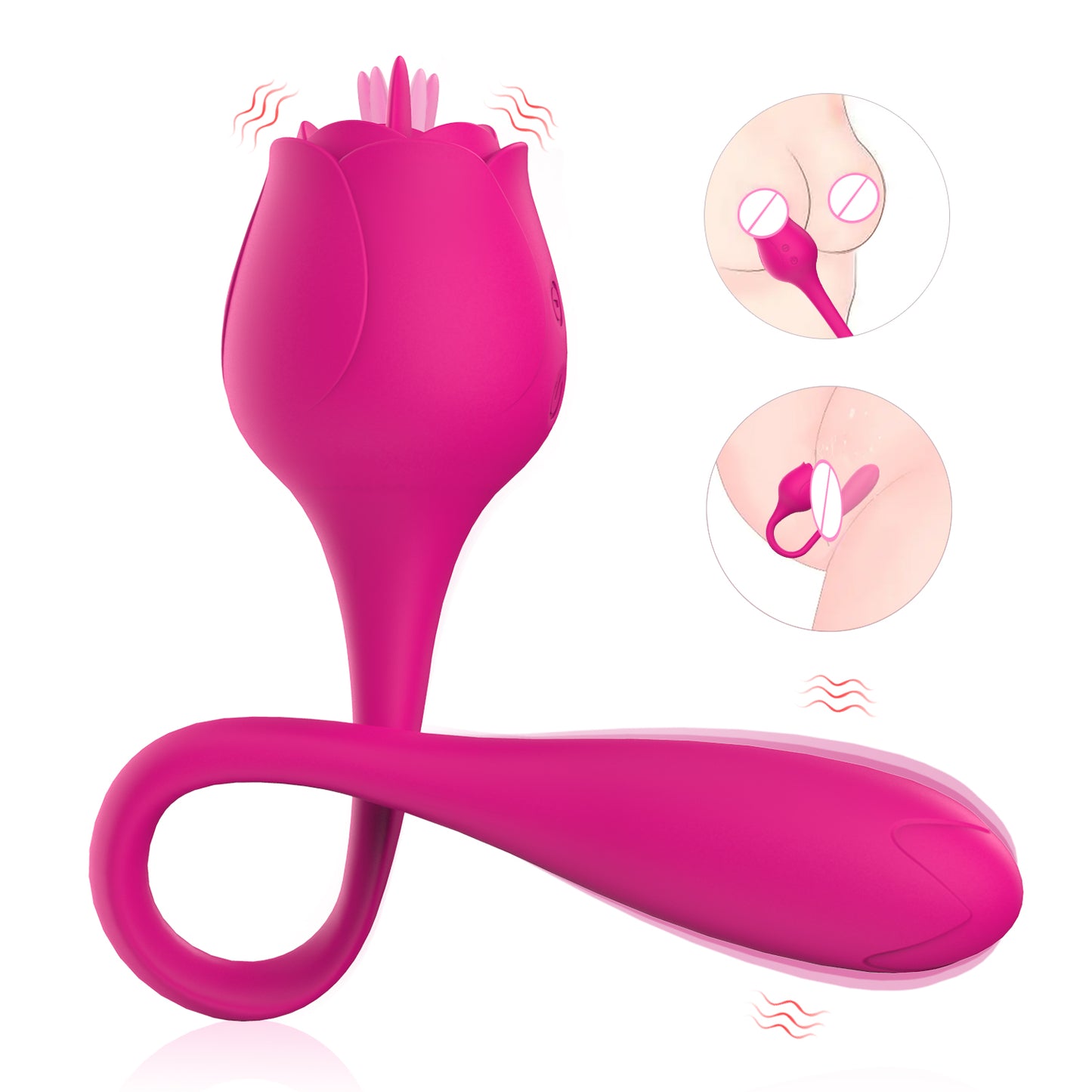 Dovpal 2 in 1 Tongue Licking Vibrator and Egg Vibrator