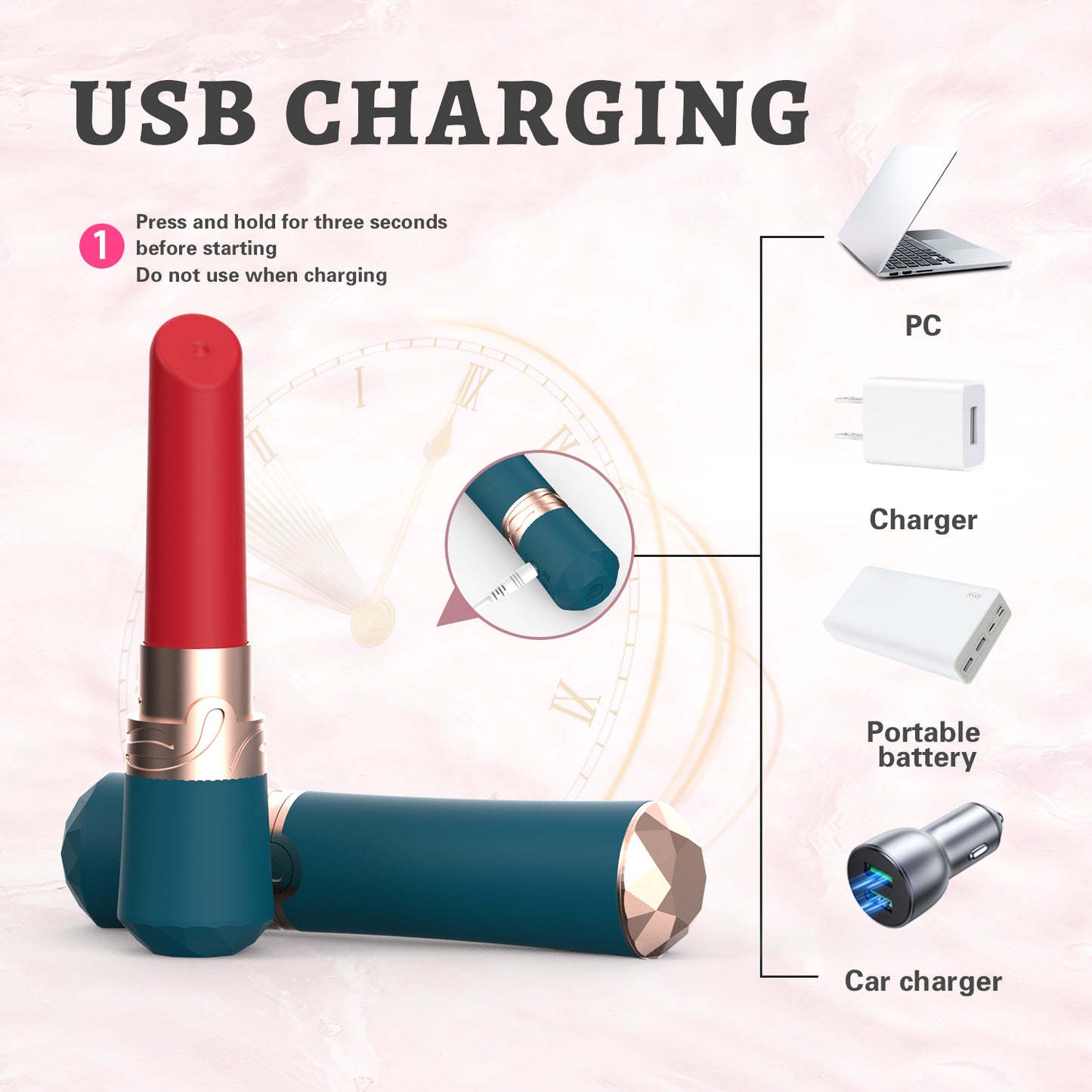 Dovpal Lipstick Bullet Vibrator Adult Sex Toys