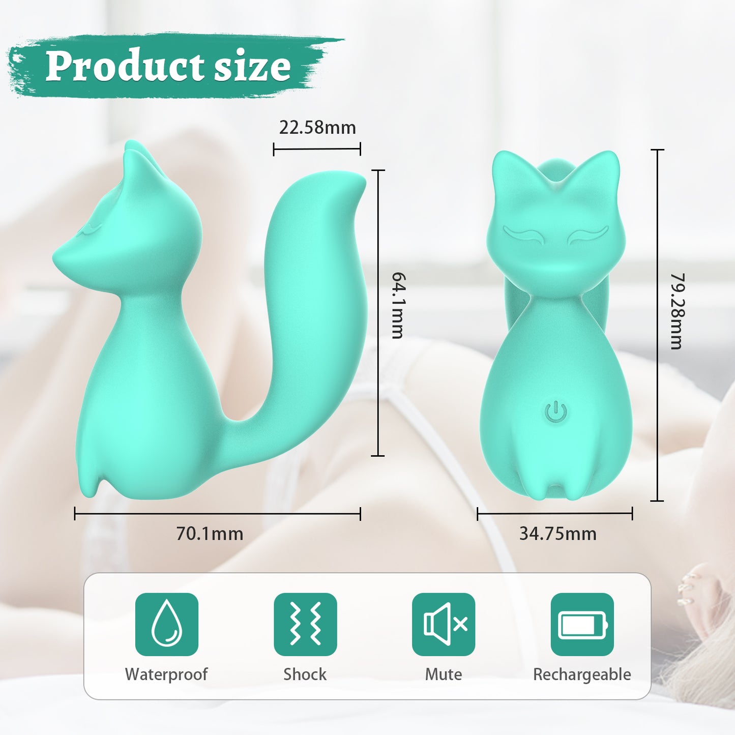 Dovpal 10 Modes Jump Egg Vibrator Cute Fox Shape Mini Vibrator
