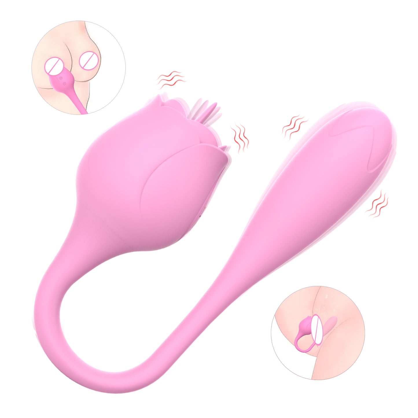 Dovpal 2 in 1 Tongue Licking Vibrator and Egg Vibrator