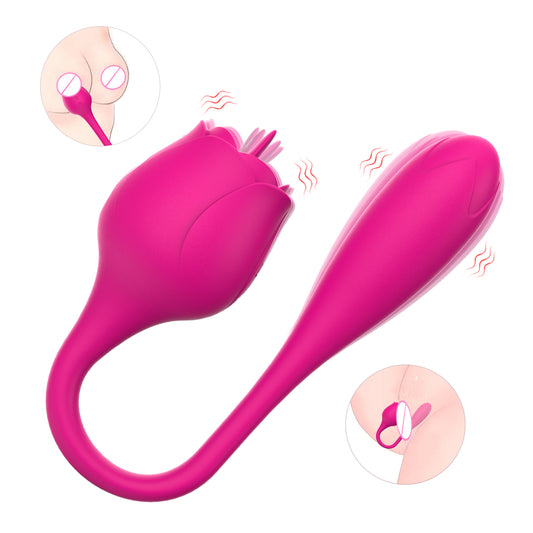 Dovpal 2 in 1 Tongue Licking Vibrator and Egg Vibrator