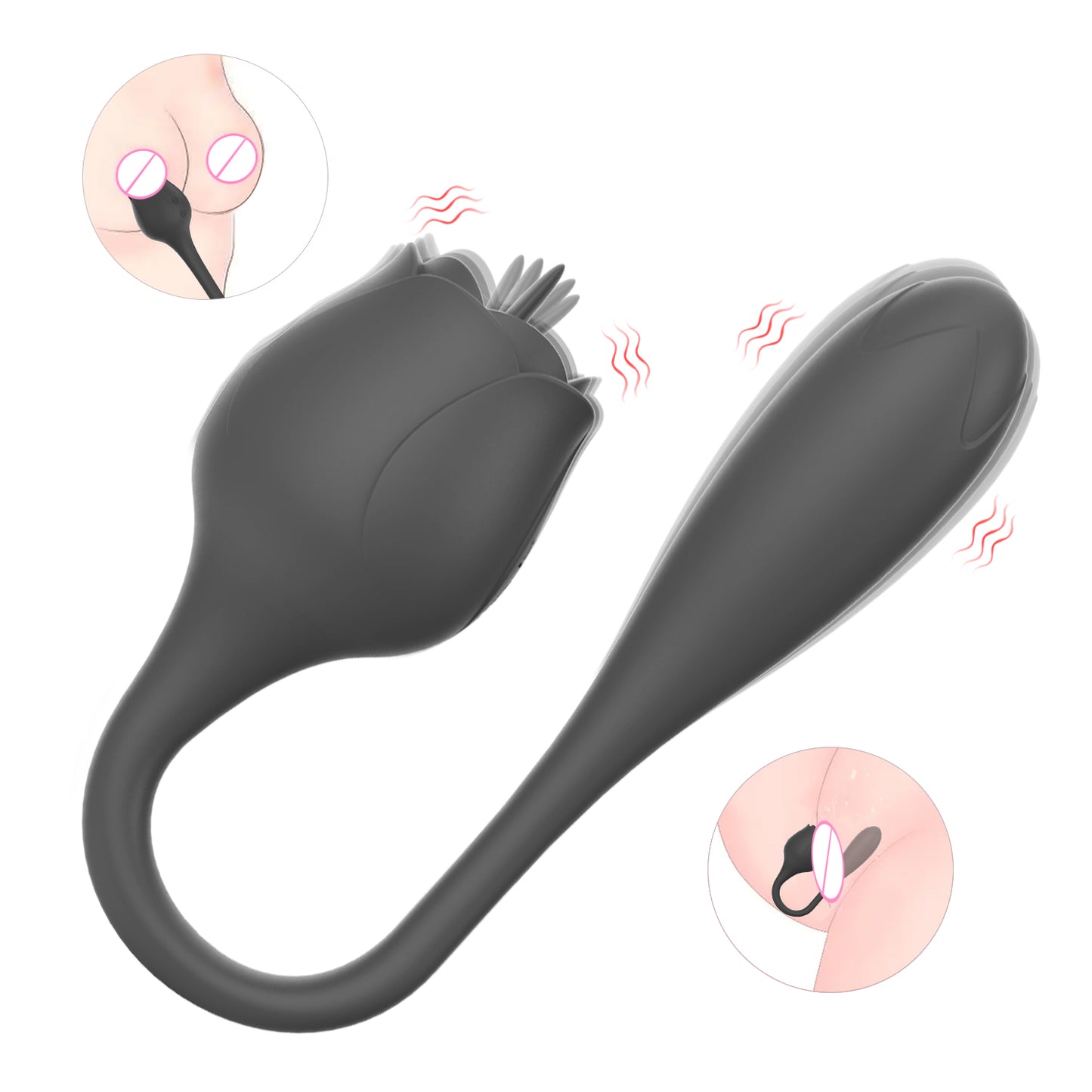 Dovpal 2 in 1 Tongue Licking Vibrator and Egg Vibrator