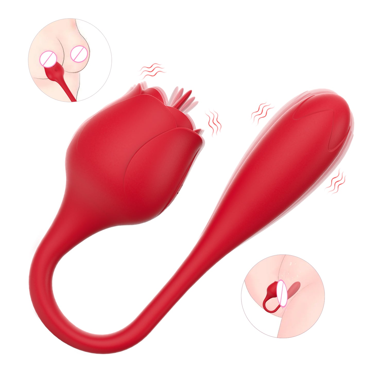 Dovpal 2 in 1 Tongue Licking Vibrator and Egg Vibrator