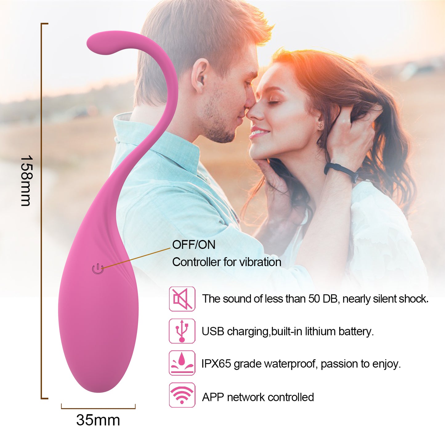 DOVPAL Lush G -Spot Egg Vibrators with Remote Control