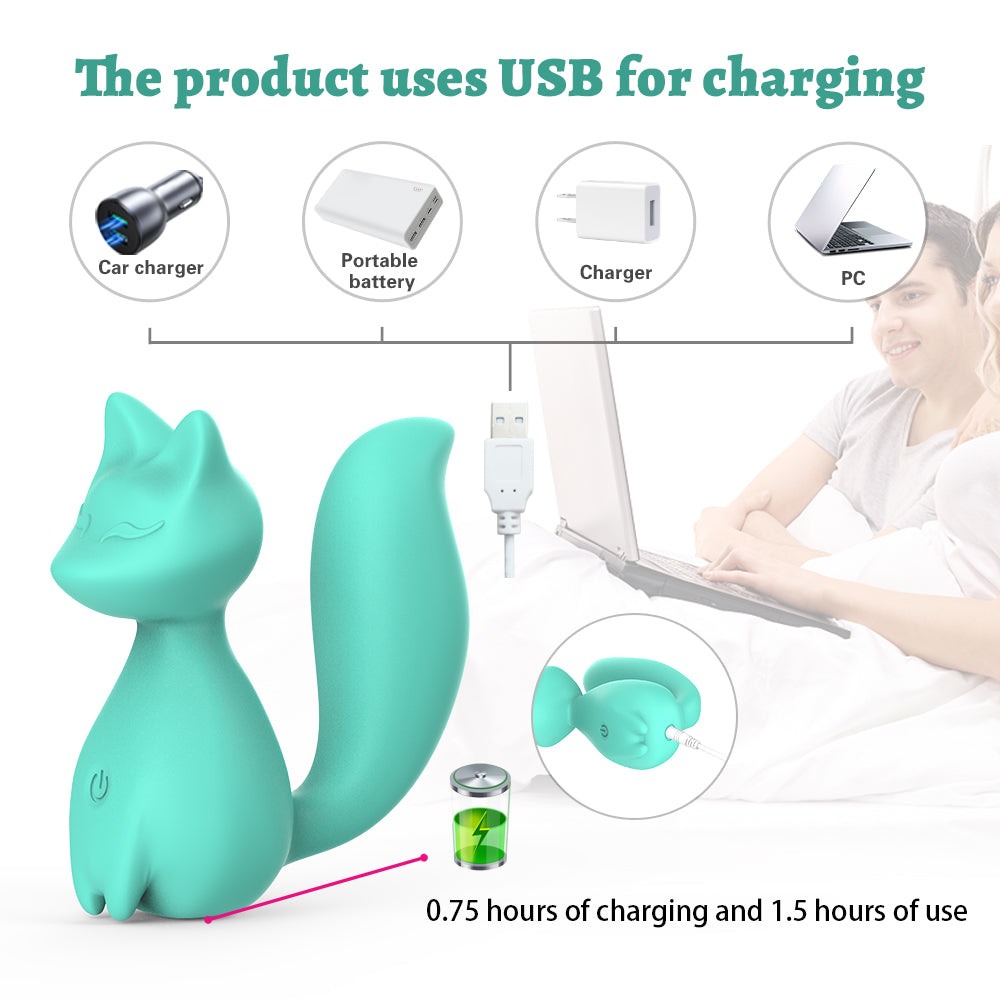 Dovpal 10 Modes Jump Egg Vibrator Cute Fox Shape Mini Vibrator