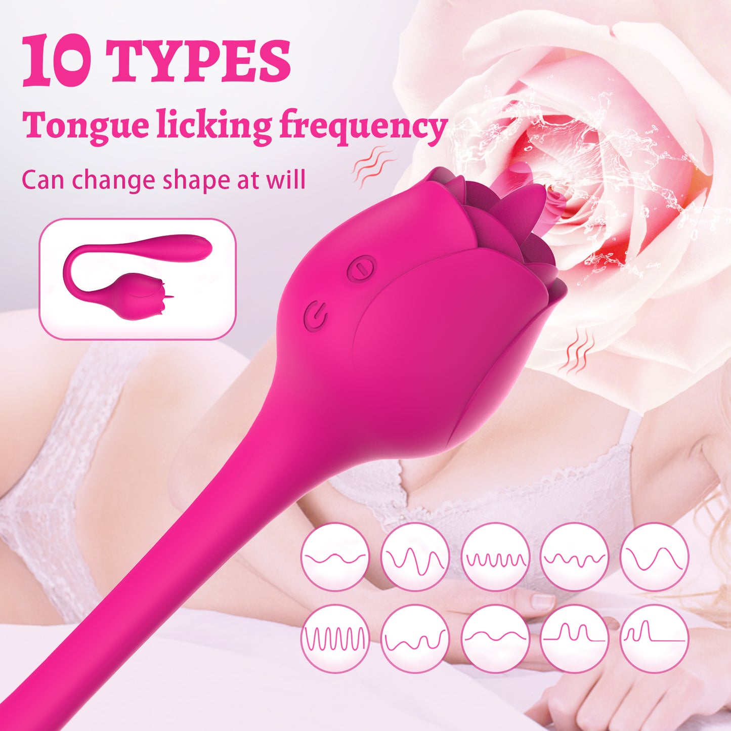 Dovpal 2 in 1 Tongue Licking Vibrator and Egg Vibrator